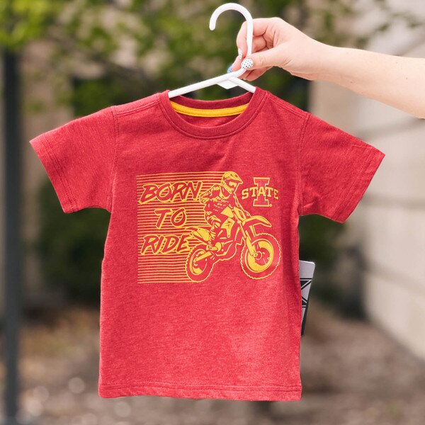 Colosseum Toddler I-State Cardinal Born to Ride Short Sleeve T-Shirt